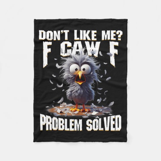 Couverture Polaire F Caw F Funny Angry Chicken Don't Like Me Problem  (Devant)