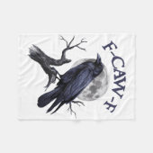Couverture Polaire F-caw-f Funny Black Bird Black Crow (Devant (Horizontal))