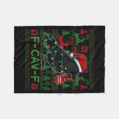 Couverture Polaire F-caw-f Funny Black Bird Humor Christmas Ugly Swea (Devant (Horizontal))