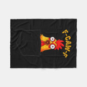 Couverture Polaire F-caw-f Funny Chicken Cket Humor Quote Rooster Mem (Devant (Horizontal))