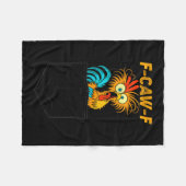 Couverture Polaire F-caw-f Funny Chicken Cket Humor Quote Rooster Mem (Devant (Horizontal))