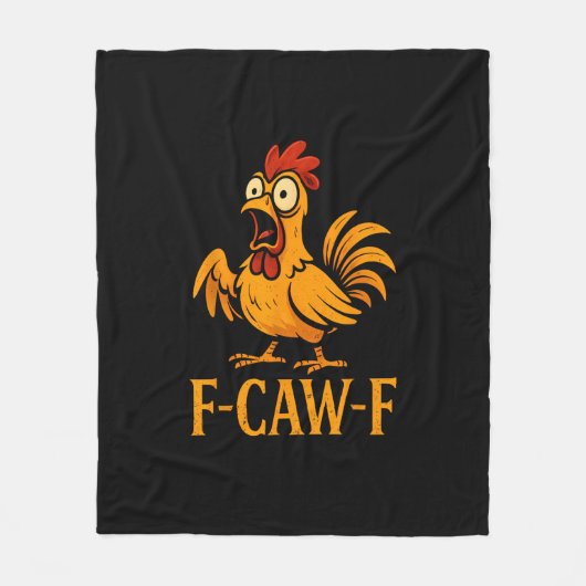 Couverture Polaire F-Caw-F Funny Chicken Humor Chicken Meme Chicken L (Devant)