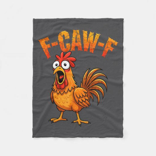 Couverture Polaire F-caw-f Funny Chicken Humor F-caw-f Quote Rooster  (Devant)