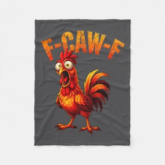 Couverture Polaire F-caw-f Funny Chicken Humor F-caw-f Quote Rooster (Devant)