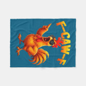 Couverture Polaire F-caw-f Funny Chicken Humor F-caw-f Quote Rooster  (Devant (Horizontal))