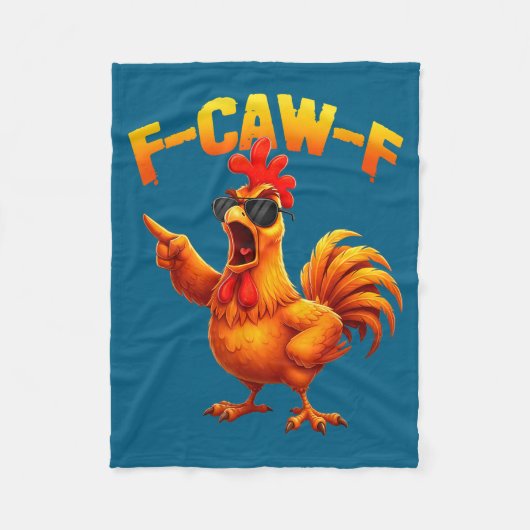 Couverture Polaire F-caw-f Funny Chicken Humor F-caw-f Quote Rooster  (Devant)