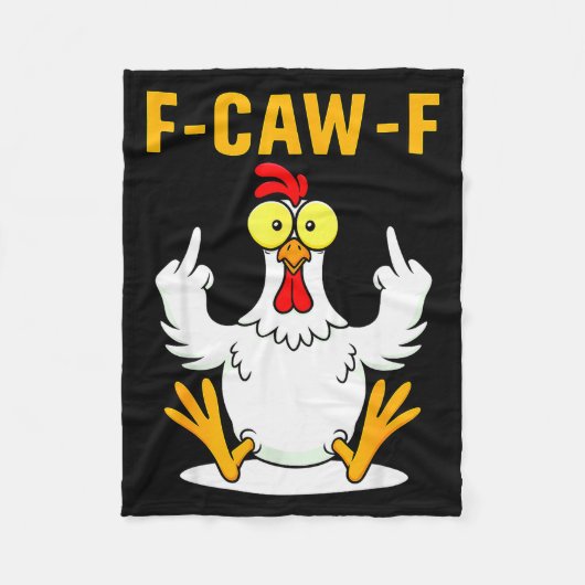 Couverture Polaire F-caw-f Funny Chicken Humor F-caw-f Quote Rooster (Devant)