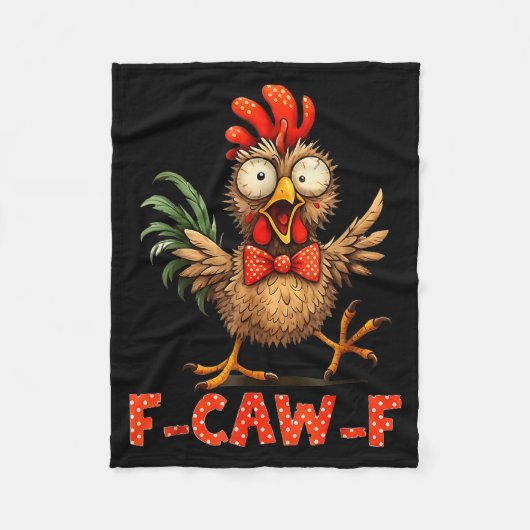 Couverture Polaire F-caw-f Funny Chicken Humor F-caw-f Quote Rooster (Devant)