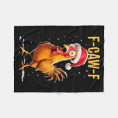 Couverture Polaire F-caw-f Funny Chicken Humor Meme Christmas Men Wom (Devant (Horizontal))