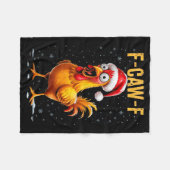 Couverture Polaire F-caw-f Funny Chicken Humor Meme Christmas Men Wom (Devant (Horizontal))