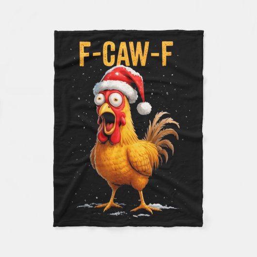 Couverture Polaire F-caw-f Funny Chicken Humor Meme Christmas Men Wom (Devant)