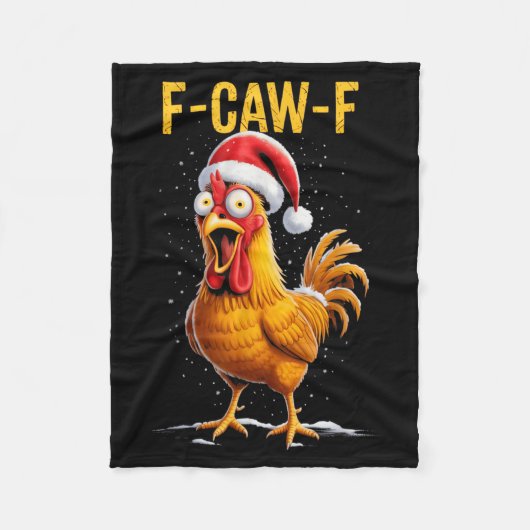 Couverture Polaire F-caw-f Funny Chicken Humor Meme Christmas Men Wom (Devant)