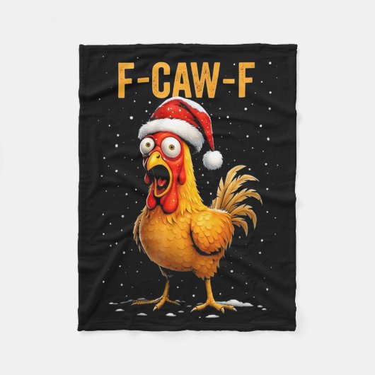 Couverture Polaire F-caw-f Funny Chicken Humor Meme Christmas Men Wom (Devant)