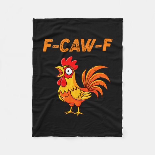Couverture Polaire F-caw-f Funny Chicken Humor Quote Rooster Meme (Devant)