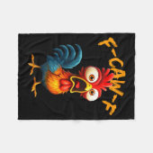 Couverture Polaire F-caw-f Funny Chicken Humor Quote Rooster Meme F-c (Devant (Horizontal))