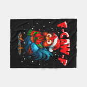 Couverture Polaire F-caw-f Funny Chicken Humor Rooster Meme Christmas (Devant (Horizontal))