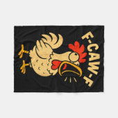 Couverture Polaire F Caw F Funny Chicken Rooster Men Women  (Devant (Horizontal))