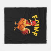 Couverture Polaire F Caw F Funny Quote Rooster Meme Lover Design (Devant (Horizontal))