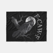 Couverture Polaire F Caw F Pleine lune sombre Couronne Oiseau Corbeau (Devant (Horizontal))