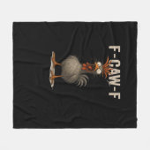 Couverture Polaire F-Caw-F Poulet Rétro Classique (Devant (Horizontal))