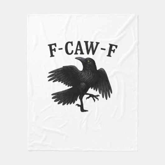 Couverture Polaire F-Caw-F Raven F-Caw-F Crow Halloween Funny Crow Cl (Devant)