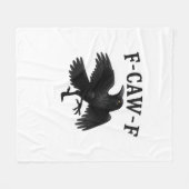 Couverture Polaire F-Caw-F Raven F-Caw-F Crow Halloween Funny Crow Cl (Devant (Horizontal))