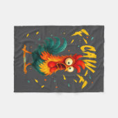 Couverture Polaire F Caw F Rooster Funny Bird Chicken Whisperer Fawk  (Devant (Horizontal))