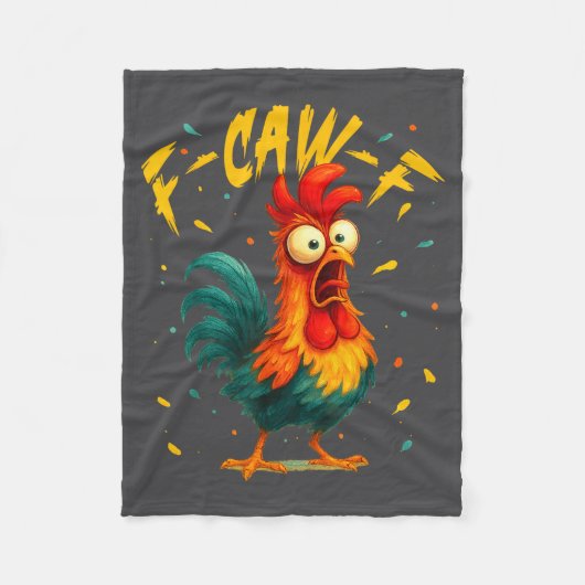 Couverture Polaire F Caw F Rooster Funny Bird Chicken Whisperer Fawk  (Devant)