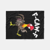Couverture Polaire F-caw-f Rooster Funny Bird Fcaw-f Chicken Whispere (Devant (Horizontal))