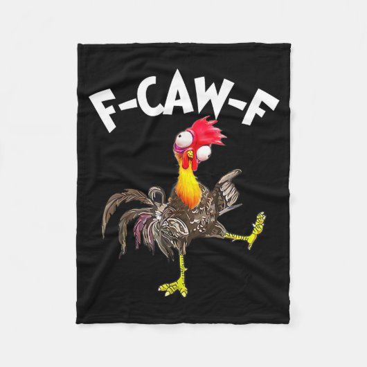 Couverture Polaire F-caw-f Rooster Funny Bird Fcaw-f Chicken Whispere (Devant)