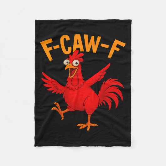 Couverture Polaire F Caw F Rooster Funny Bird Fcawf Chicken Whisperer (Devant)