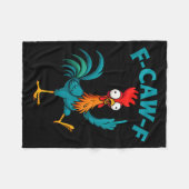 Couverture Polaire F Caw F Rooster Funny Bird Fcawf Chicken Whisperer (Devant (Horizontal))