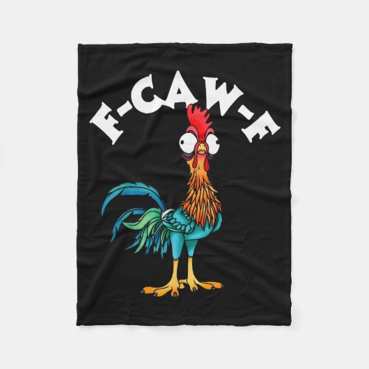 Couverture Polaire F Caw F Rooster Funny Bird Fcawf Chicken Whisperer (Devant)