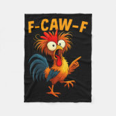 Couverture Polaire F Caw F Rooster Funny Bird Fcawf Chicken Whisperer (Devant)