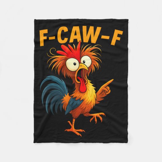 Couverture Polaire F Caw F Rooster Funny Bird Fcawf Chicken Whisperer (Devant)