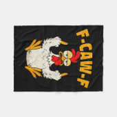 Couverture Polaire F Caw F Rooster Funny Bird Fcawf Chicken Whisperer (Devant (Horizontal))