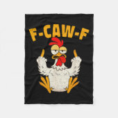 Couverture Polaire F Caw F Rooster Funny Bird Fcawf Chicken Whisperer (Devant)