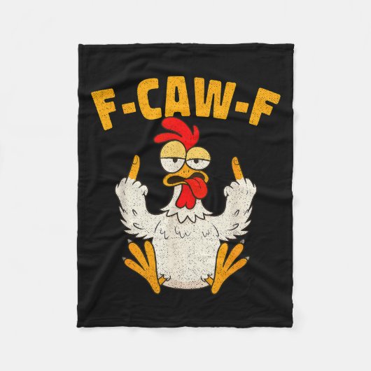 Couverture Polaire F Caw F Rooster Funny Bird Fcawf Chicken Whisperer (Devant)