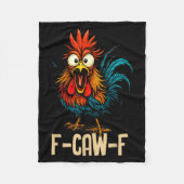Couverture Polaire F Caw F Rooster Funny Bird Fcawf Chicken Whisperer (Devant)