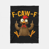Couverture Polaire F Caw F Rooster Funny Bird Fcawf Chicken Whisperer (Devant)