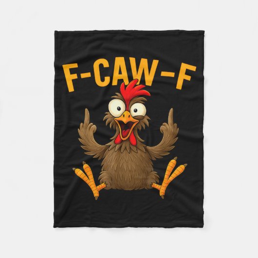 Couverture Polaire F Caw F Rooster Funny Bird Fcawf Chicken Whisperer (Devant)
