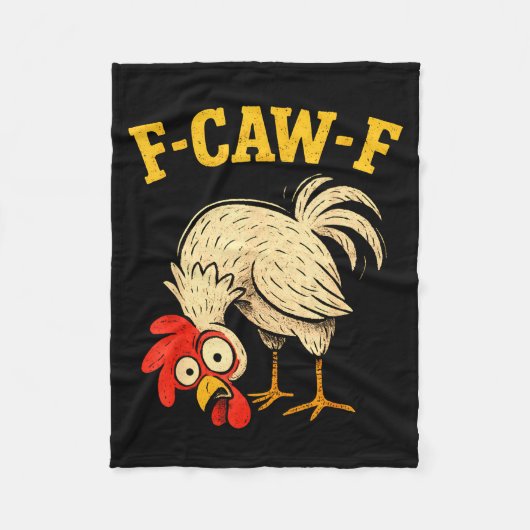 Couverture Polaire F Caw F Rooster Funny Fcawf Chicken Farm Bird Fawk (Devant)