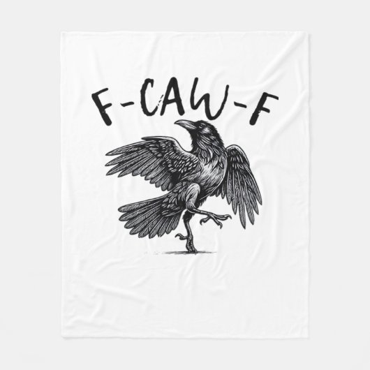 Couverture Polaire F Caw F Style Rétro Classique Corbeau (Devant)
