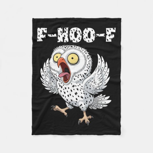 Couverture Polaire F-hoo-f Owl Meme – Funny Screaming Owl Bird Meme G (Devant)