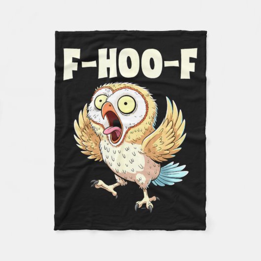 Couverture Polaire F-hoo-f Owl Meme – Funny Screaming Owl Bird Meme G (Devant)