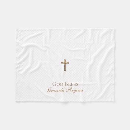 Couverture Polaire Fabrication croisée de crucifix d'or de baptême (Devant (Horizontal))