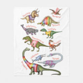 Couverture Polaire Fabuleux dinosaures blanc (Devant)