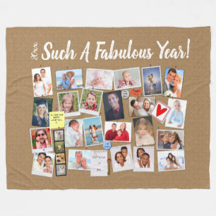 Couverture Polaire Fabulous Year Faites votre propre carte de liège p