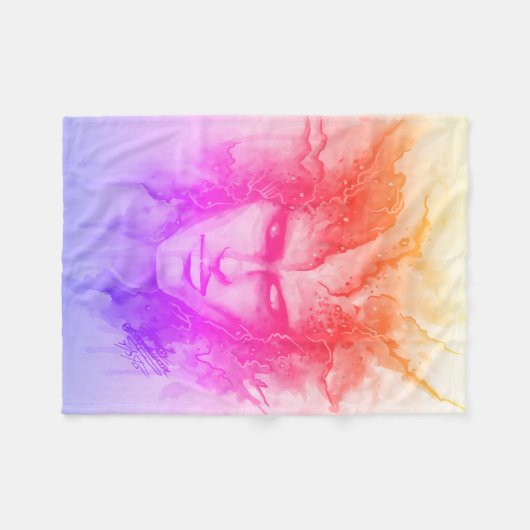 Couverture Polaire Face d'aquarelle (Devant (Horizontal))