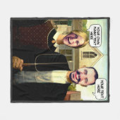 Couverture Polaire Face de peinture célèbre personnalisée dans le tro (Devant (Horizontal))